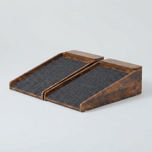 Megidok Low-Angled Wooden Dog Ramp, 2-Pack