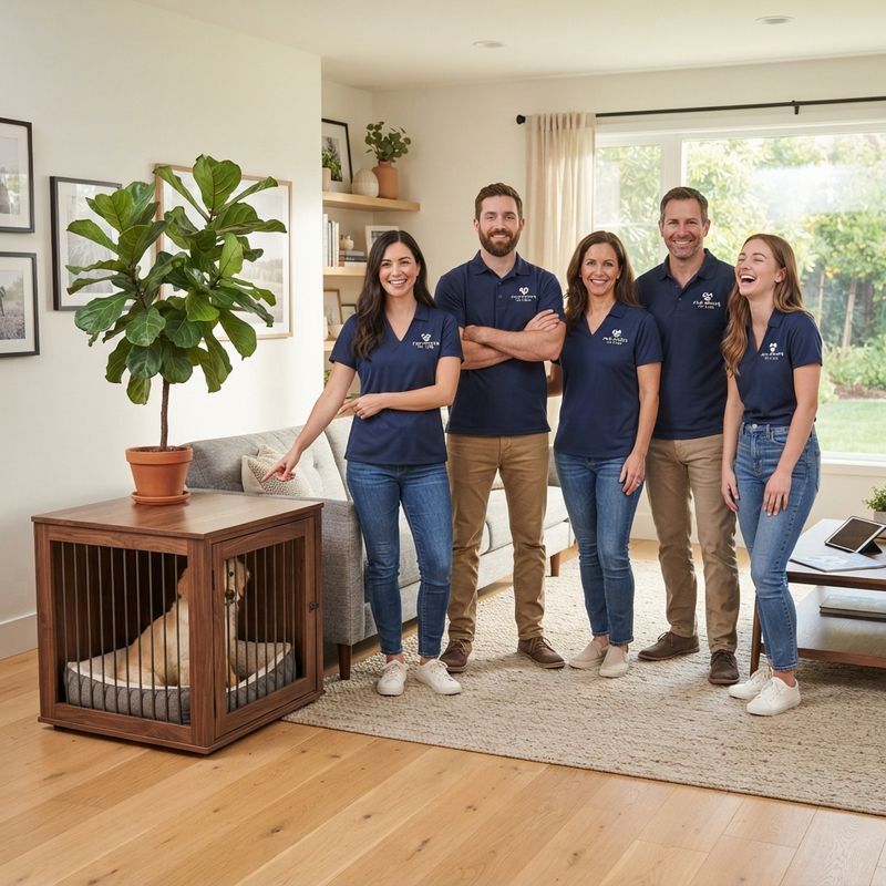 Megidok wooden pet furniture in a furnished home